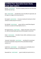 Certified Peer Specialist Exam Study Guide Q&A rated A