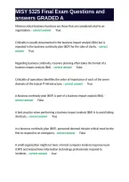 MISY 5325 Final Exam Questions and answers GRADED A&period;