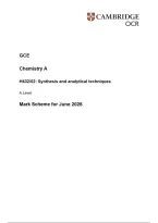 OCR A Level Chemistry A Paper 1&comma; 2 & 3 JUNE 2026 QUESTION PAPERS AND MARK SCHEMES