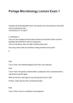 Portage Microbiology Lecture Exam 1 &vert; Practice Questions&comma; Answers & Exam Review Study Guide 2026&sol;2027