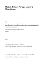 Portage Learning Microbiology Module 1 Exam 2026&sol;2027 &vert; Practice Questions&comma; Answers & Exam Review