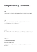 Portage Learning BIOD 171 Microbiology Lecture Exam 2 2026&sol;2027 &vert; Practice Questions&comma; Answers & Exam Review