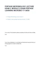 Portage Learning BIOD 171 Microbiology Module 2 Exam 2026&sol;2027 &vert; Practice Questions&comma; Answers & Exam Review