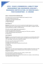 Cpcu - Exam 8 &lpar;Commercial Liability Risk Management And Insurance&rpar; 2026&sol;2027 &vert; Insurance Certification &vert; 50 Verified Q&A &vert; Pass Guaranteed &ndash; A&plus; Graded