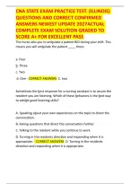 Illinois CNA State Exam Practice Test 2027 &vert; Practice Questions and Answers with Explanations &vert; Complete Exam Preparation Study Guide
