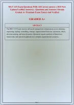 Mgt 325 Exam Questions And Correct Answers &lpar;Verified Answers&rpar; With Rationales&vert; Instant Download