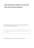 Apea Exam Complete Questions And Verified Answers&sol; Complete Solutions With Rationales &vert;Get It 100&percnt; Accurate&excl;&excl; Already graded A&plus;