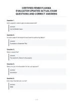 Certified Pennsylvania&NewLine;Evaluator Updated Actual Exam&NewLine;Questions And Correct Answers