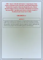 Mhi Master Of Health Informatics Comprehensive Study Guide And Original Practice Questions With Detailed Answer Rationales&vert; Instant Download