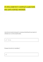 3P APEA EXAM Complete Questions And Verified Answers&sol; Complete Solutions With Rationales &vert;Get It 100&percnt; Accurate&excl;&excl; Already graded A&plus;