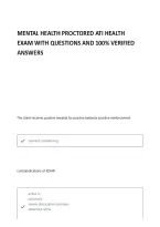 Mental Health Proctored ATI&comma; ATI MENTAL HEALTH PROCTORED&comma; ATI proctored Mental Health Complete Questions And Verified Answers&sol; Complete Solutions With Rationales &vert;Get It 100&percnt; Accurate&excl;&excl; Already graded A&plus;