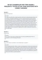 Nr 503 Chamberlain Mid Term Anabell&NewLine;Frequently Tested Actual Exam Questions With&NewLine;Correct Answers
