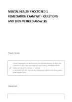 Mental Health Proctored 1 remediation Complete Questions And Verified Answers&sol; Complete Solutions With Rationales &vert;Get It 100&percnt; Accurate&excl;&excl; Already graded A&plus;
