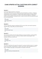 Cham Exam Updated Actual Questions With&NewLine;Correct Answers&NewLine;