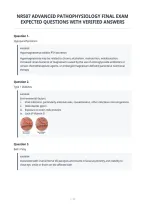 Nr507 Advanced Pathophysiology Final Exam&NewLine;Expected Questions With Verified Answers