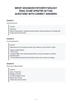 Nr507 Advanced Pathophysiology&NewLine;Final Exam Updated Actual&NewLine;Questions With Correct Answers