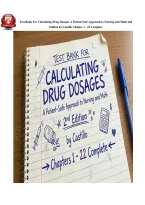 Test Bank For Calculating Drug Dosages A Patient-Safe Approach to Nursing and Math 2nd Edition by Castillo 9781719641227 Chapter 1-22 Complete Guide&period;