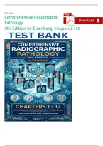 Test Bank For Comprehensive Radiographic Pathology 8th Edition by Ronald L&period; Eisenberg and Nancy M&period; Johnson 9780443121142 Chapters 1 - 12&comma; Complete Guide&period;