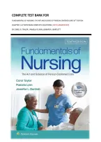 Complete Test Bank For&NewLine;Fundamentals Of Nursing&colon; The Art And Science Of Person-Centered Care 10Th Edition&NewLine;Chapter 1-47 With Ngn Complete Solutions &lpar; With Answer Key&rpar;&NewLine;By Carol R&period; Taylor &comma; Pamela B Lynn&comma; Jennifer L Bartlett &NewLine;