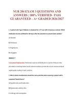 Nur 204 EXAM Bundle &vert; Update Questions with complete and Verified solutions&period;