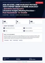AQA AS Level Physics 7407&sol;1 Paper 1 June Mark Scheme 2026&sol;2027 &ndash; Questions and Answers &vert; Examiner Insight &vert; Marking Precision &vert; Latest Version &vert; Detailed Rationales &ndash; Pass Guaranteed &ndash; A&plus; Graded