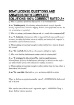 Boat License Questions And Answers With Complete Solutions 100&percnt; Correct Rated A&plus;