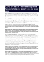 CAPM  Domain 1  Project Management &NewLine;Fundamentals and Core Concepts Exam &NewLine;prep