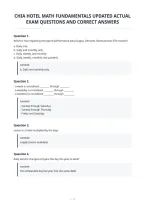 Chia Hotel Math Fundamentals Updated Actual&NewLine;Exam Questions And Correct Answers