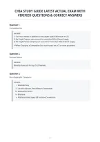Chia Study Guide Latest Actual Exam With&NewLine;Verified Questions & Correct Answers