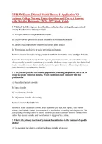 NUR 356 Exam 2 Mental Health Theory & Application V3 &ndash;&NewLine;Arizona College Nursing Exam Questions and Correct Answers &NewLine;with Detailed Rationales &vert; 2026&ndash;2027 Study Guide