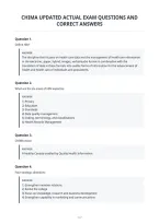 Chima Updated Actual Exam Questions And&NewLine;Correct Answerschima Updated Actual Exam Questions And&NewLine;Correct Answers