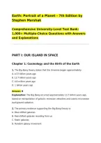 Earth&colon; Portrait of a Planet &ndash; 7th Edition by Stephen Marshak&NewLine;Comprehensive University-Level Test Bank&colon; 1&comma;000&plus; Multiple-Choice Questions with Answers and Explanations&NewLine;