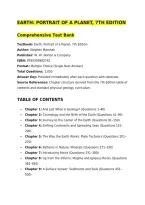 EARTH&colon; PORTRAIT OF A PLANET&comma; 7TH EDITION&NewLine;Comprehensive Test Bank &NewLine;Textbook&colon; Earth&colon; Portrait of a Planet&comma; 7th Edition&NewLine;Author&colon; Stephen Marshak&NewLine;Publisher&colon; W&period; W&period; Norton & Company&NewLine;ISBN&colon; 9780393882742&NewLine;Format&colon; Multiple Choice &lpar;Single Best Answer&rpar;&NewLine;Total Qu