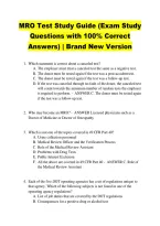 MRO Test Study Guide &lpar;Exam Study &NewLine;Questions with 100&percnt; Correct &NewLine;Answers&rpar; &vert; Brand New Version