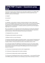 CAPM PMP Chapter 1 Questions prep &NewLine;2026 
