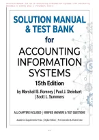 Solution Manual for Accounting Information Systems 15th Edition by Marshall B Romney&comma; Paul J&period; Steinbart&comma; Scott L&period; Summers&comma; David A&period; Wood