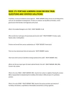 Biod 171 Portage Learning Final Exam Review &vert;2026-2027