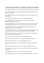 Capm Risk Management & Project Control Exam Prep