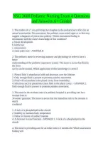 NSG 3600 Pediatric Nursing Exam 4 Questions and Answers A&plus; Graded&NewLine;