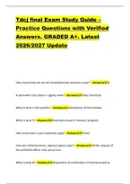 Tdcj final Exam Study Guide &ndash; &NewLine;Practice Questions with Verified &NewLine;Answers&period; GRADED A&plus;&period; Latest &NewLine;2026&sol;2027 Update 