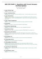 NUR 265 EXAM 4 - Questions with Correct Answers&NewLine;&lpar;Verified Update&rpar;