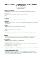 Nur-265 EXAM 4 - Questions with Correct Answers&NewLine;&lpar;Verified Update&rpar;