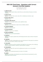 NUR 265 Final Exam - Questions with Correct&NewLine;Answers &lpar;Verified Update&rpar;