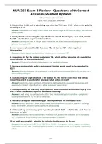 NUR 265 Exam 3 Review - Questions with Correct&NewLine;Answers &lpar;Verified Update&rpar;