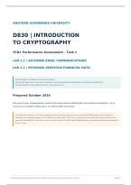 WGU D830 YCN1 Task 1&colon; Symmetric and Asymmetric Encryption Labs 1&period;1 & 1&period;2 &vert; Complete RSA & AES-256-CBC Lab Walkthrough&comma; Commands&comma; Explanations & Solutions &vert; 2026&sol;2027 Updated
