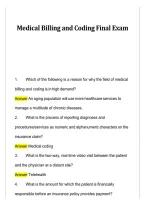 Medical Billing and Coding Final Exam