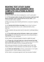 Boating Test Study Guide Questions And Answers With Complete Solutions Already Passed&excl;&excl;&excl;