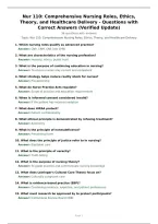 Nur 110&colon; Comprehensive Nursing Roles&comma; Ethics&comma;&NewLine;Theory&comma; and Healthcare Delivery - Questions with&NewLine;Correct Answers &lpar;Verified Update&rpar;