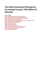 Test Bank Fundamental Managerial Accounting Concepts&comma; 10th Edition by Edmonds