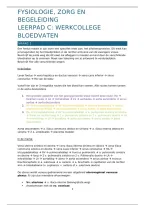 Samenvatting Werkcollege Leerpad E&colon; Bloedvaten &vert; Fysiologie&comma; Zorg en Begeleiding &vert; Arteveldehogeschool&comma; Vroedkunde &vert; 2026&sol;27